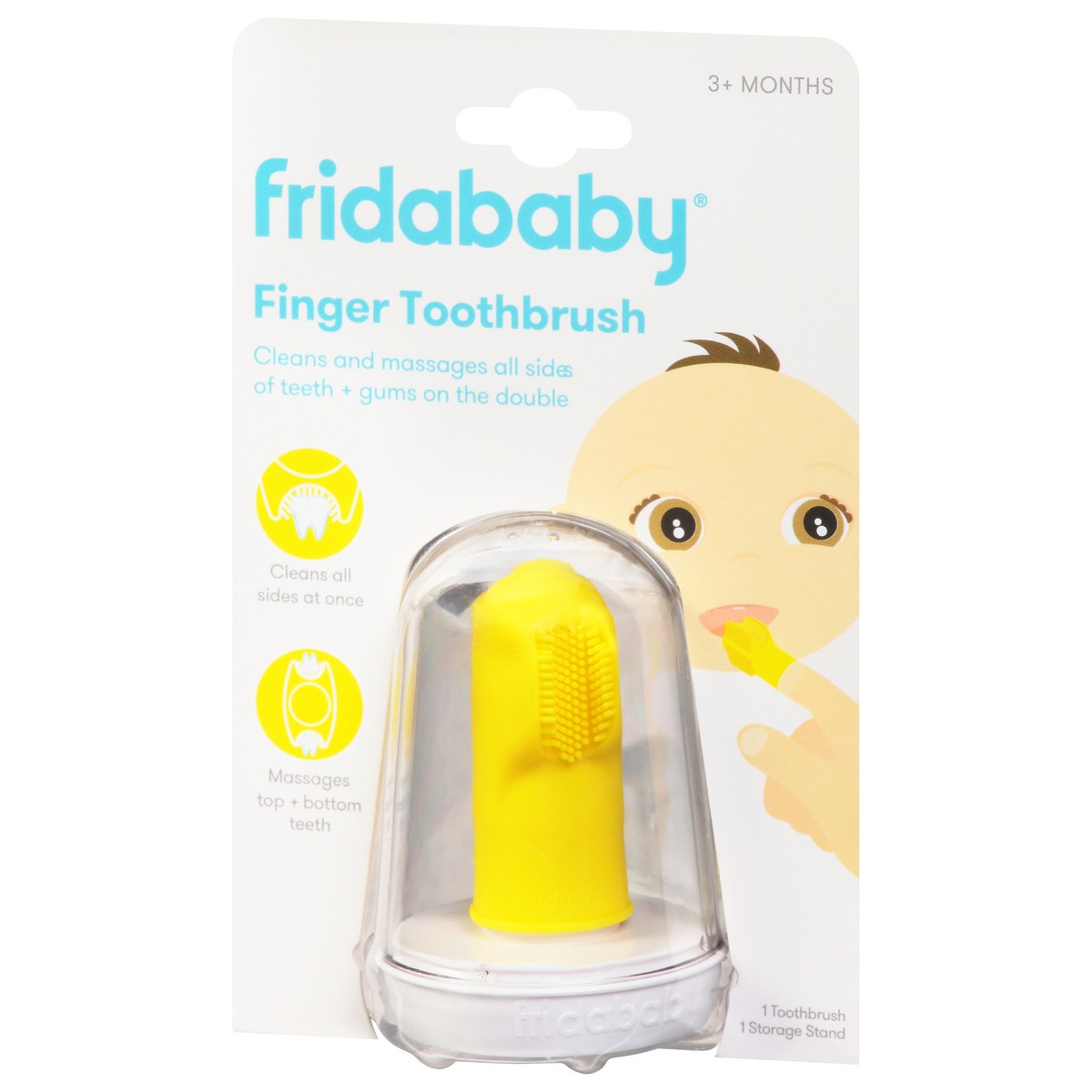 slide 8 of 9, Fridababy 3+ Months Finger Toothbrush Set 2 pc Blister Pack, 1 ct