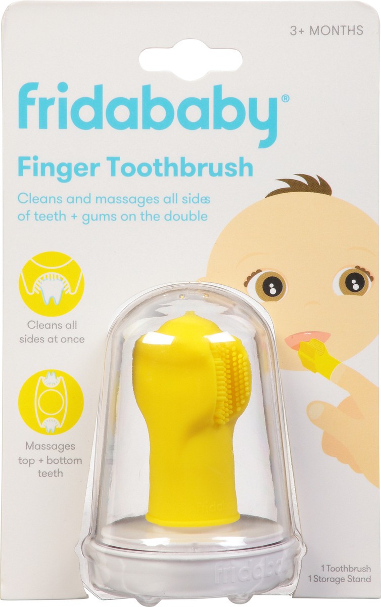 slide 7 of 9, Fridababy 3+ Months Finger Toothbrush Set 2 pc Blister Pack, 1 ct