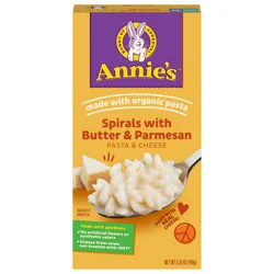 Annie's Spirals with Butter and Parmesan, Made with Organic Pasta and Real Cheese, 5.25 oz