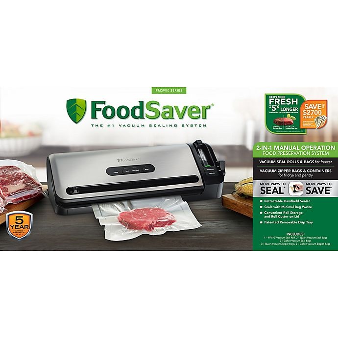 slide 2 of 11, FoodSaver FM3940 Vacuum Sealer - Stainless Steel, 1 ct