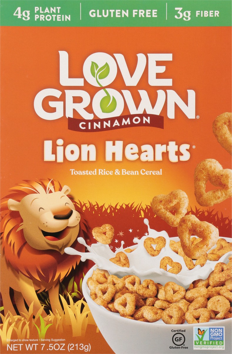 slide 9 of 12, Love Grown Lion Hearts Cinnamon Cereal 7.5 oz, 7.5 oz