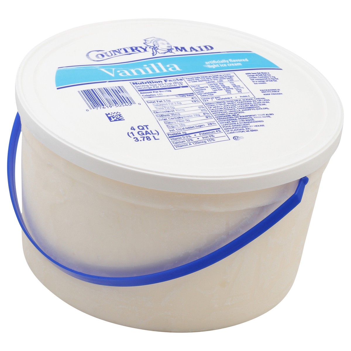 slide 2 of 9, Country Maid Light Vanilla Ice Cream 4 qt, 4 qt
