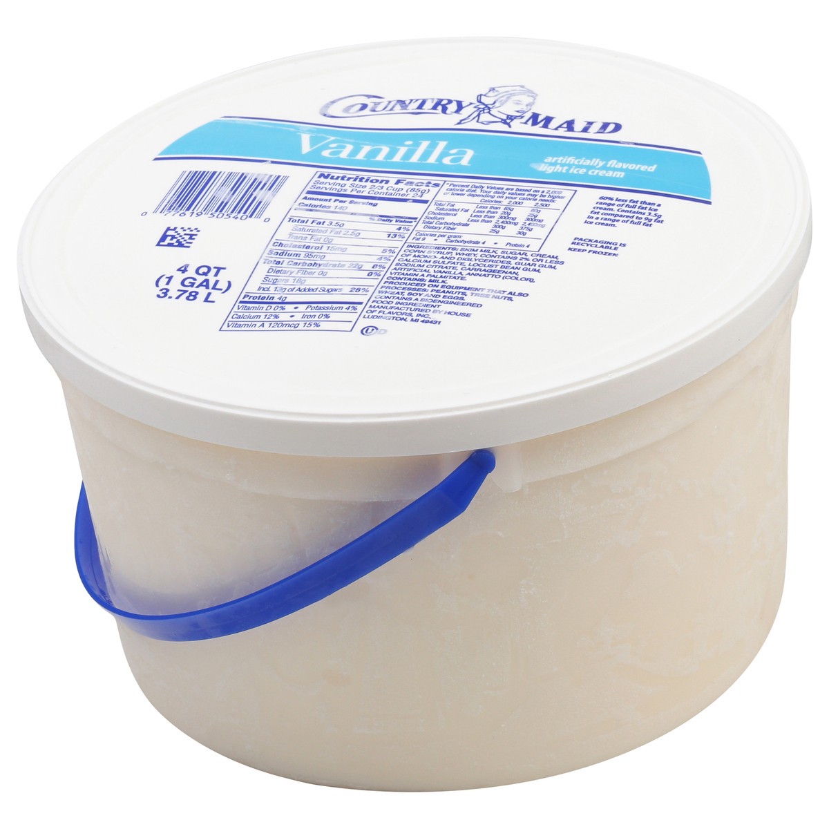 slide 9 of 9, Country Maid Light Vanilla Ice Cream 4 qt, 4 qt