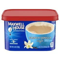 Maxwell House French Vanilla Café-Style Instant Coffee Beverage Mix, 8.4 oz. Canister