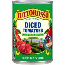 Tuttorosso Basil, Garlic & Oregano Diced Tomatoes 14.5 oz