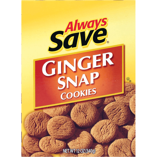 slide 1 of 1, Always Save Ginger Snap Cookies Box, 12 oz