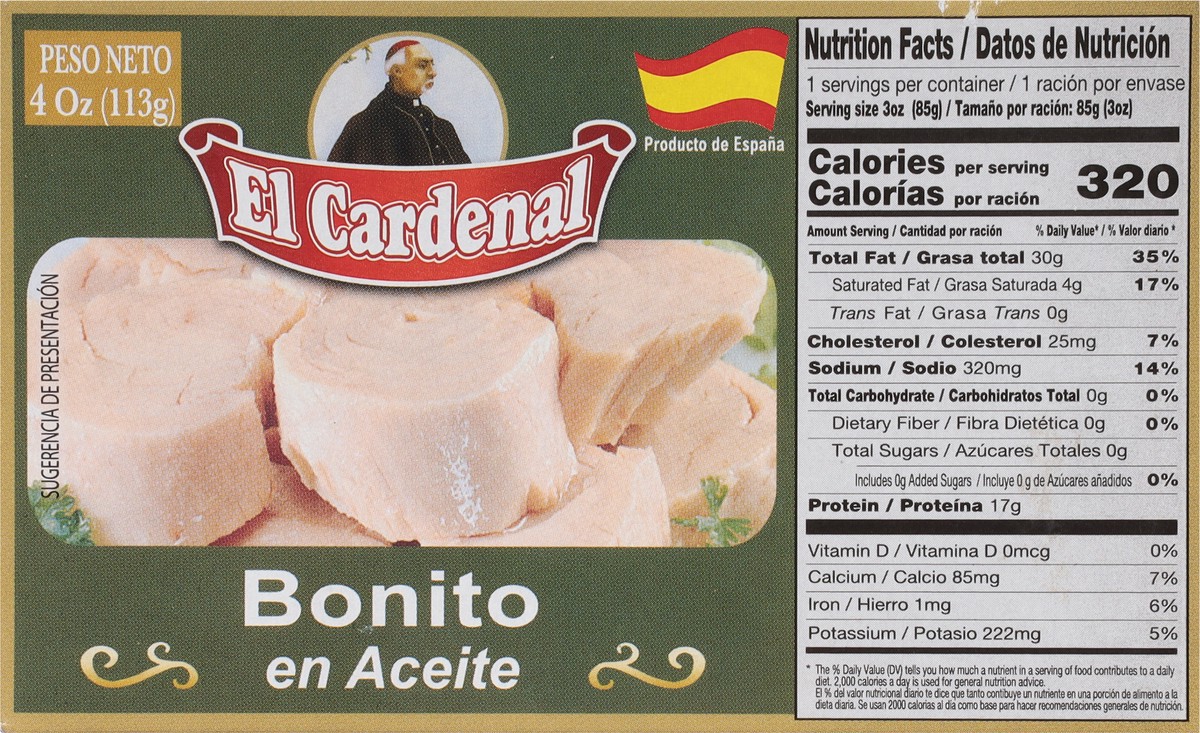 slide 8 of 14, El Cardenal Bonito in Oil 4 oz, 4 oz