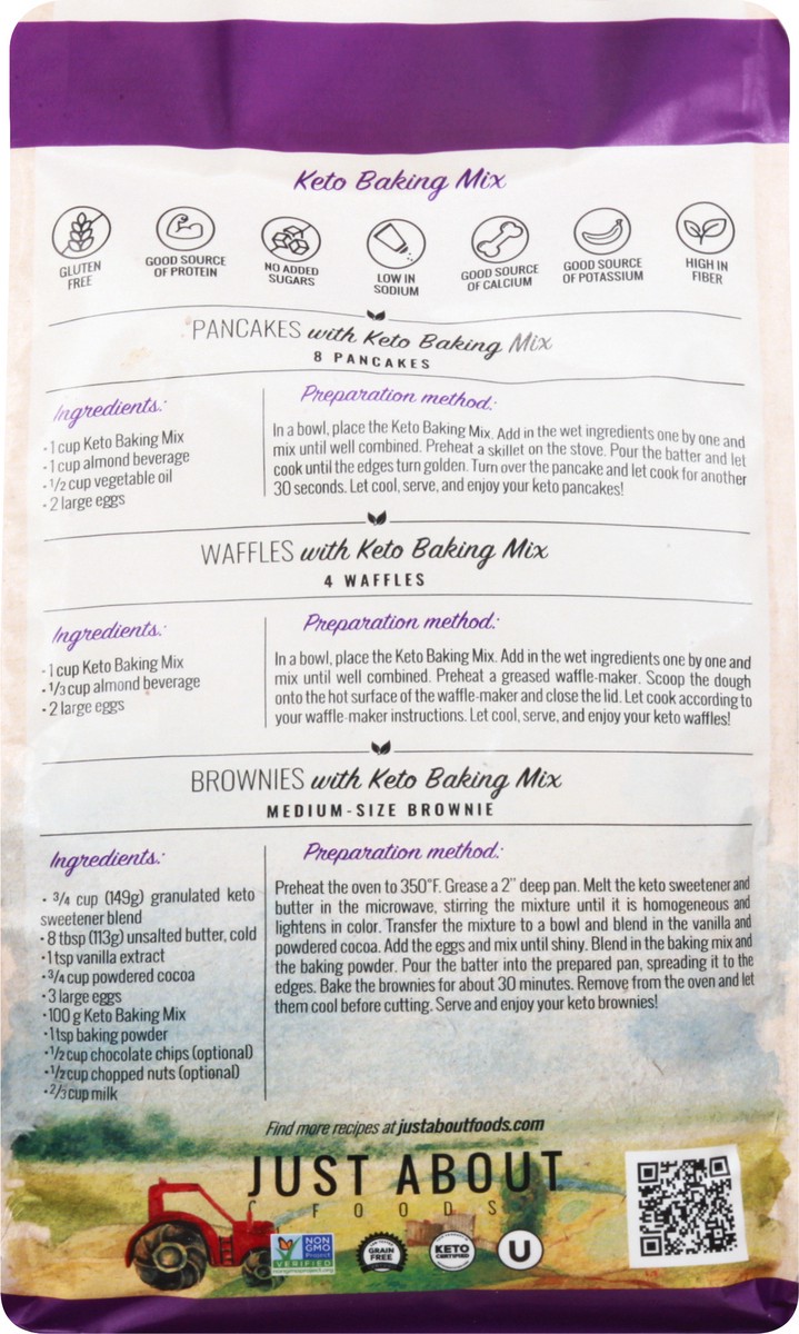 slide 4 of 12, Just About Foods Keto Baking Mix 32 oz, 32 oz