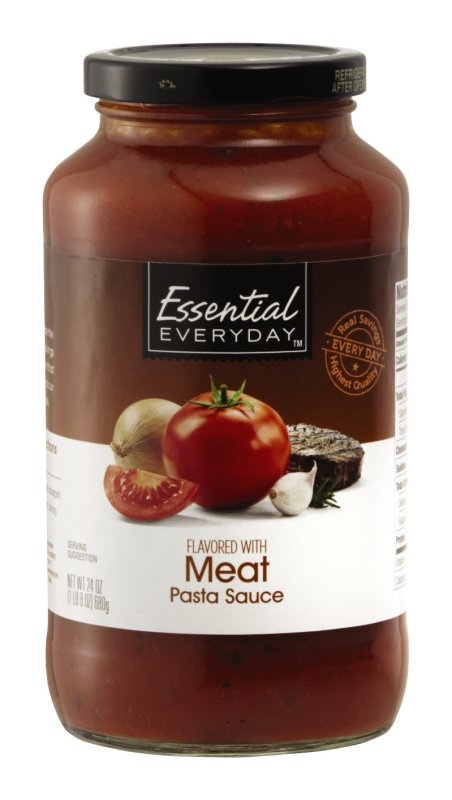 slide 1 of 1, Essevr Pasta Sauce Meat, 24 oz