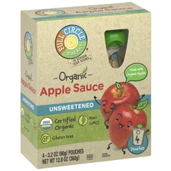 Full Circle Market Organic Unsweetened Apple Sauce - 4 ea
