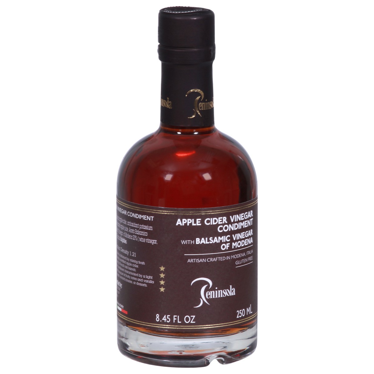 slide 2 of 4, Peninsola Apple Cider Vinegar Condiment with Balsamic Vinegar of Modena 8.45 fl oz, 8.45 oz