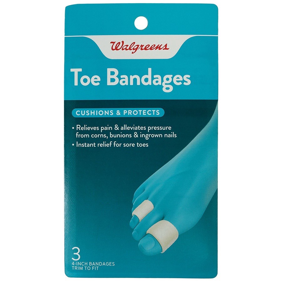 slide 1 of 5, Walgreens Toe Bandages, 3 ct