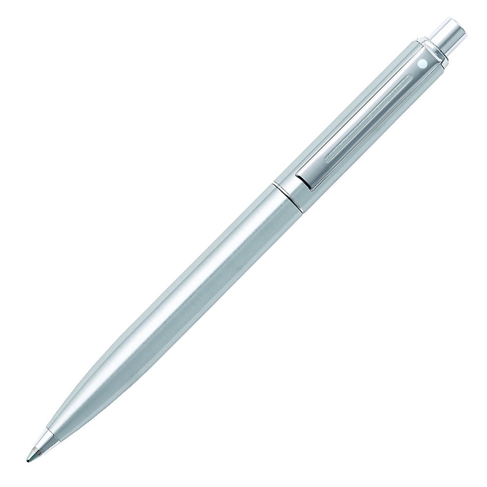 slide 1 of 1, Sheaffer Sentinel Ballpoint Pen, Medium Point, 1.0 Mm, Brushed Chrome Barrel, Black Ink, 1 ct