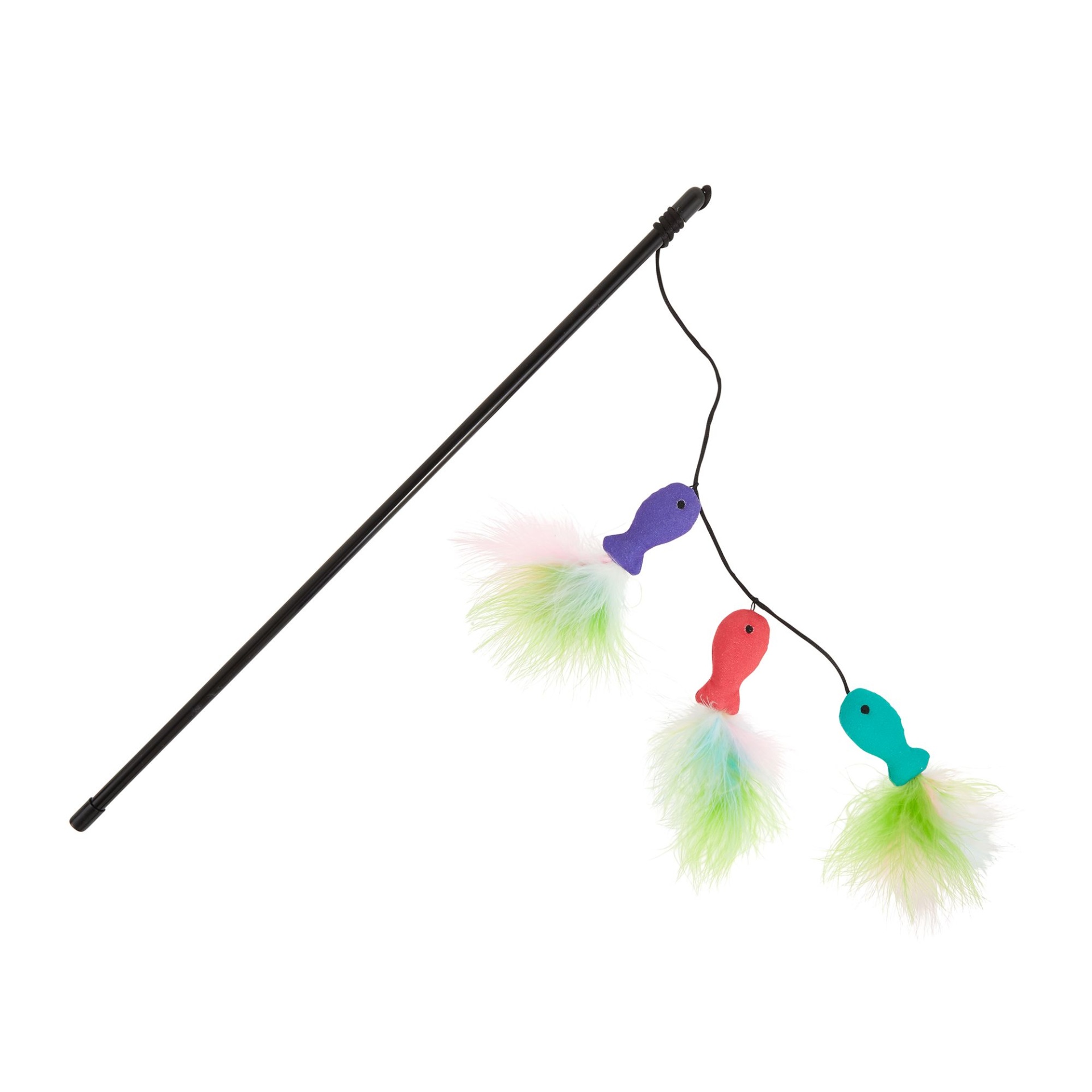 slide 1 of 1, Whisker City Feather Fish Teaser Cat Toy, 1 ct