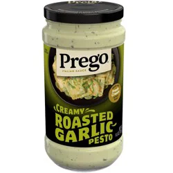 Prego Creamy Roasted Garlic Pesto Pasta Sauce, 14.5 oz Jar