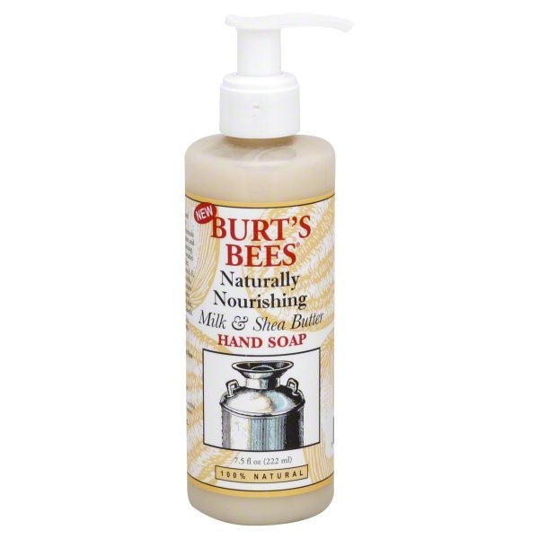 slide 1 of 1, Burt's Bees Milk & Shea Butter Hand Soap, 7.5 oz