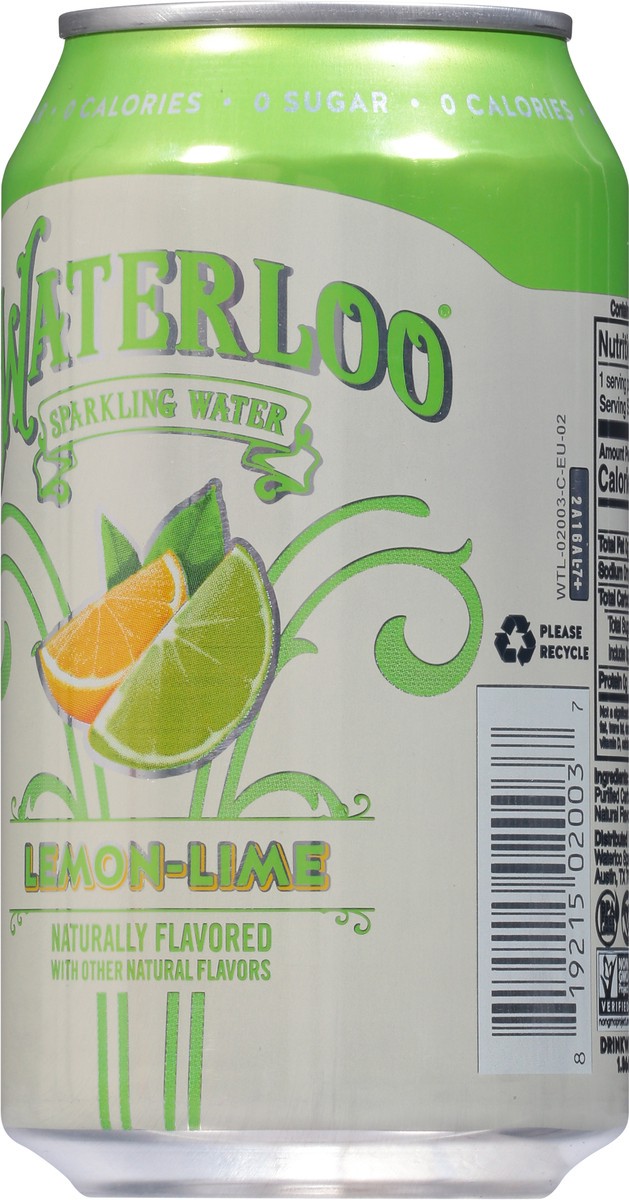 slide 2 of 12, Waterloo Lemon Lime Sparkling Water - 8 ct, 8 ct