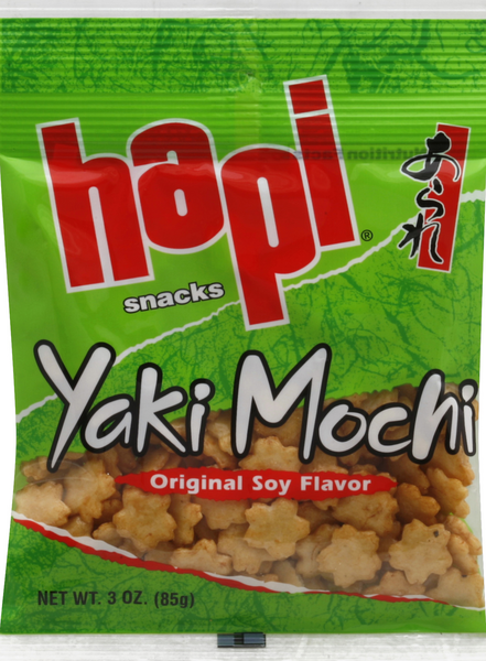 slide 1 of 1, Hapi Mochi Snack Crispy Puffed Arare Rice Crackers 3 oz, 3 oz