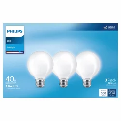 Philips 3.8-Watt (40-Watt) Globe G25 LED Light Bulbs