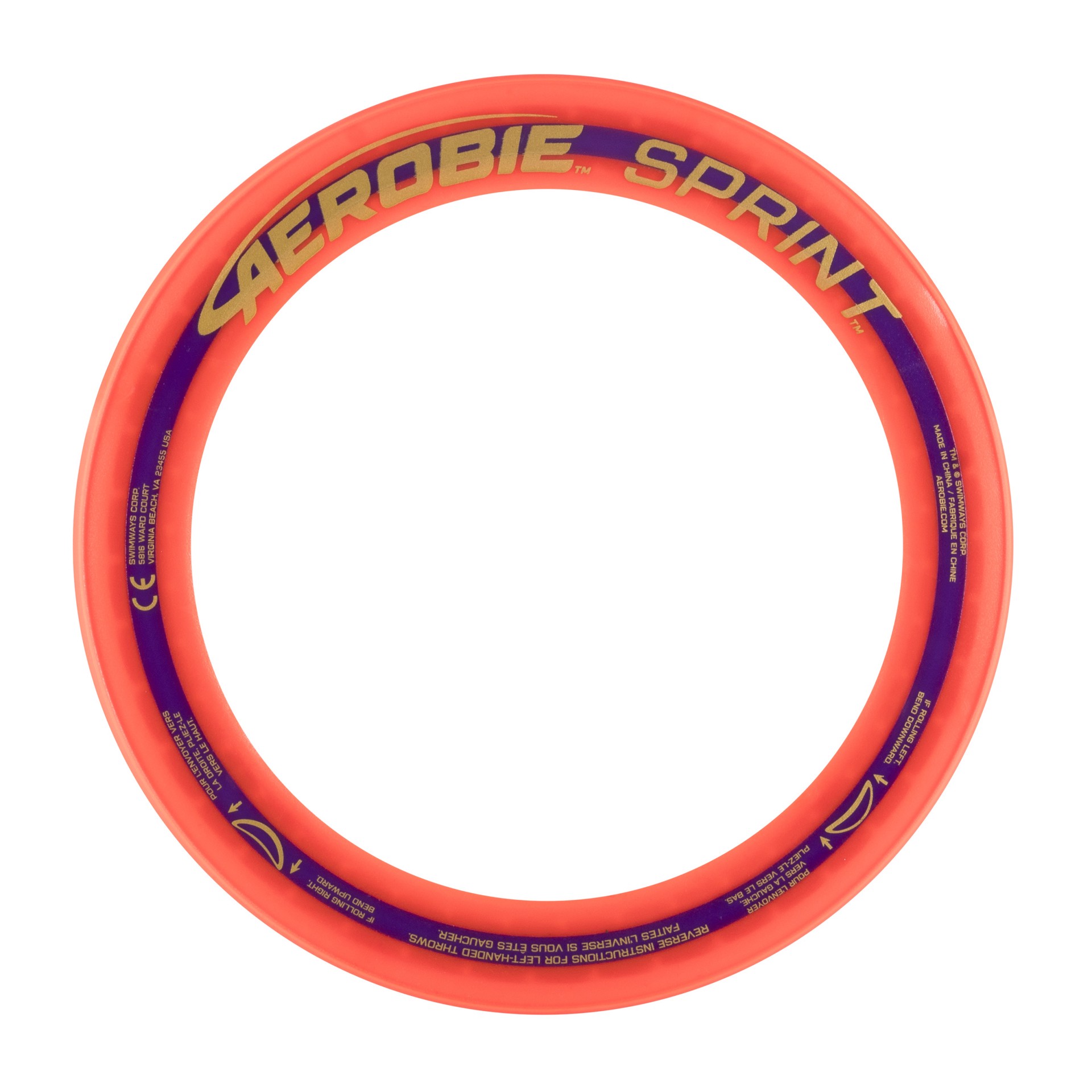 slide 2 of 4, Aerobie Sprint Ring Outdoor Flying Disc - 10 Inches - Orange, 1 ct