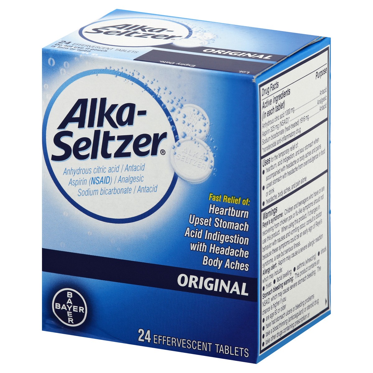 slide 4 of 10, Alka-Seltzer Antacid/Analgesic 24 ea, 24 ct