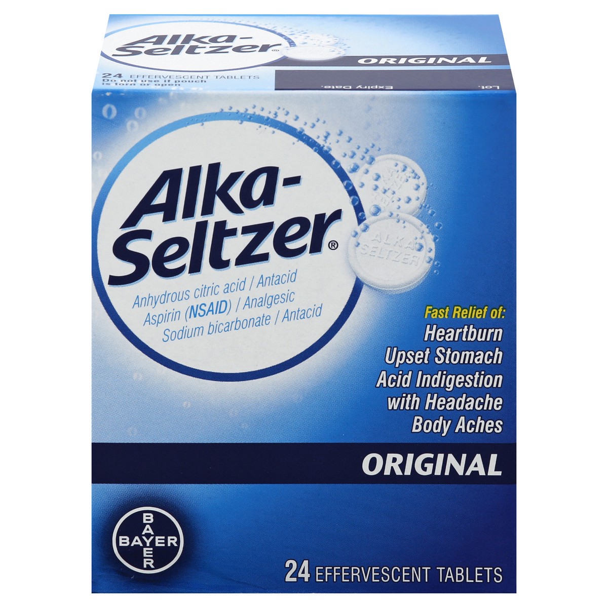 slide 3 of 10, Alka-Seltzer Antacid/Analgesic 24 ea, 24 ct