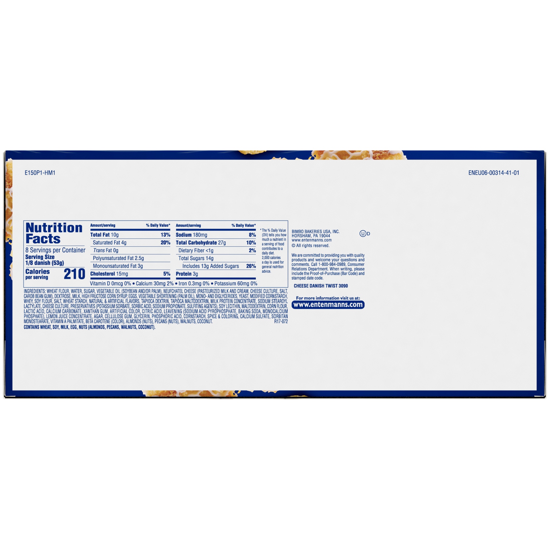 Entenmann's Cheese Danish Twinst 15 oz Shipt