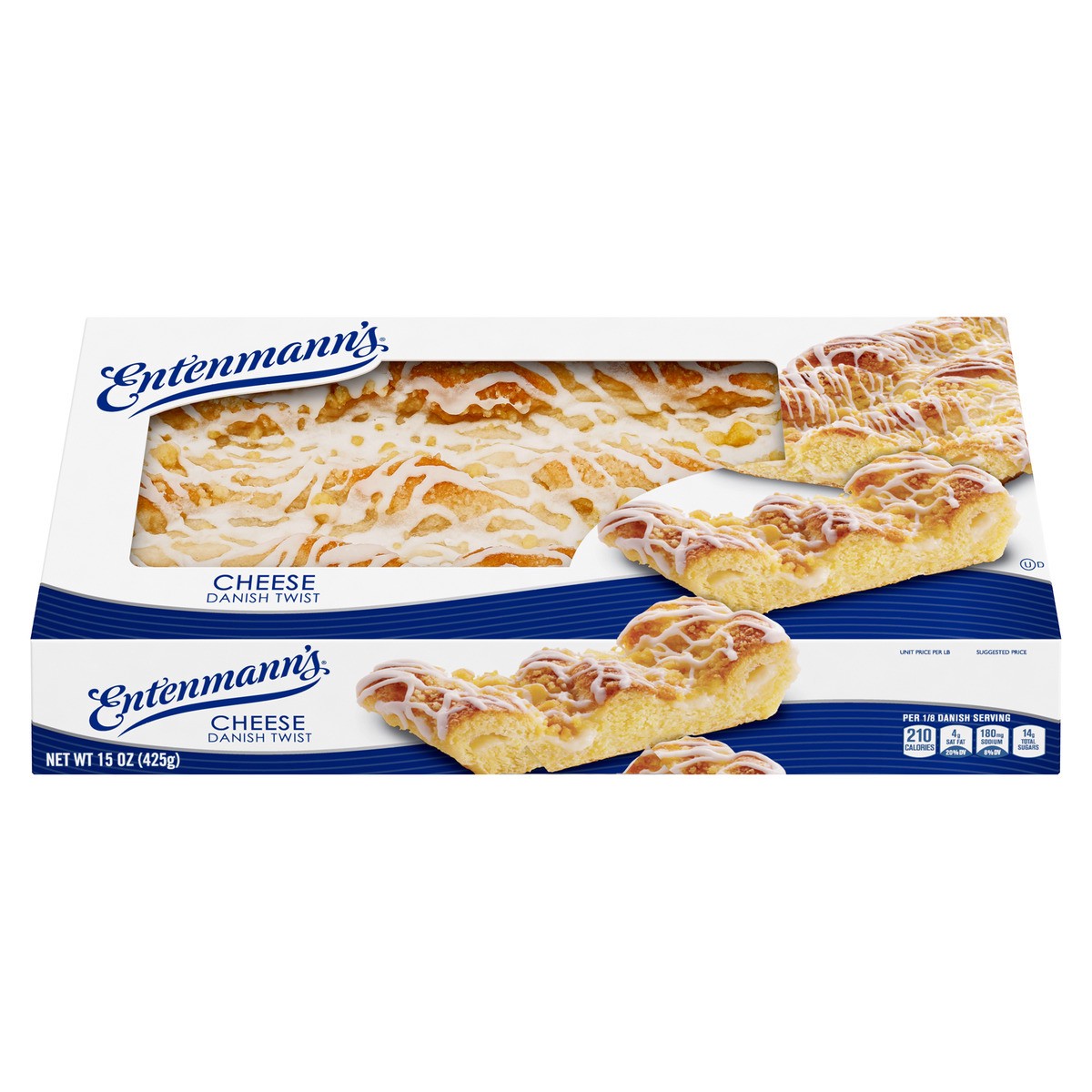 slide 1 of 5, Entenmann's Cheese Danish Twinst, 15 oz