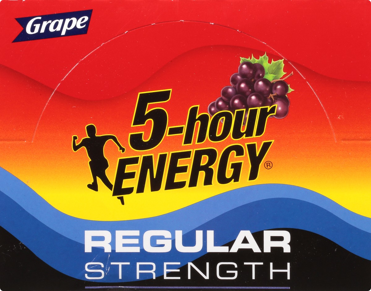 slide 3 of 9, 5-hour ENERGY Shot, Regular Strength, Grape, 1.93 oz, 12 Count, 12 ct