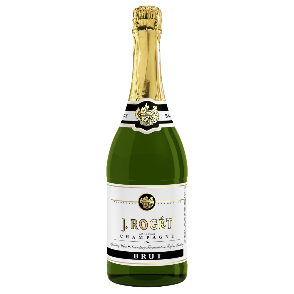 slide 1 of 2, J. Rogét American Champagne Brut White Sparkling Wine, 750 mL Bottle, 25.36 fl oz