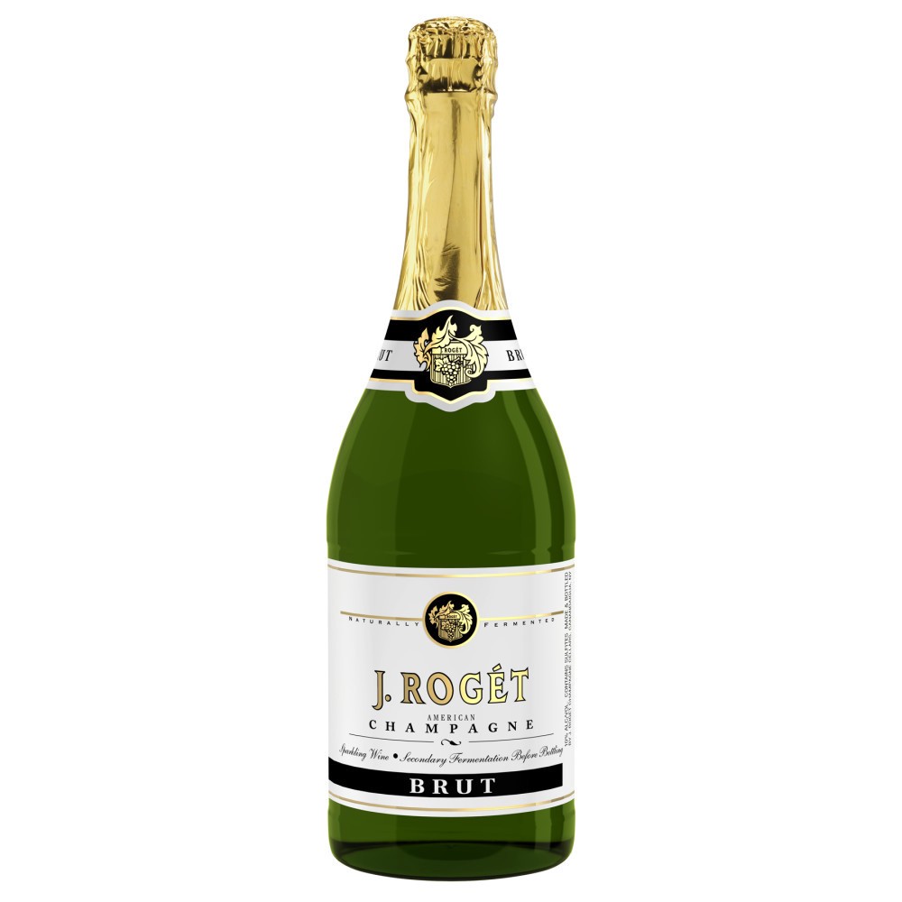 slide 1 of 2, J. Rogét American Champagne Brut White Sparkling Wine, 750 mL Bottle, 25.35 fl. oz