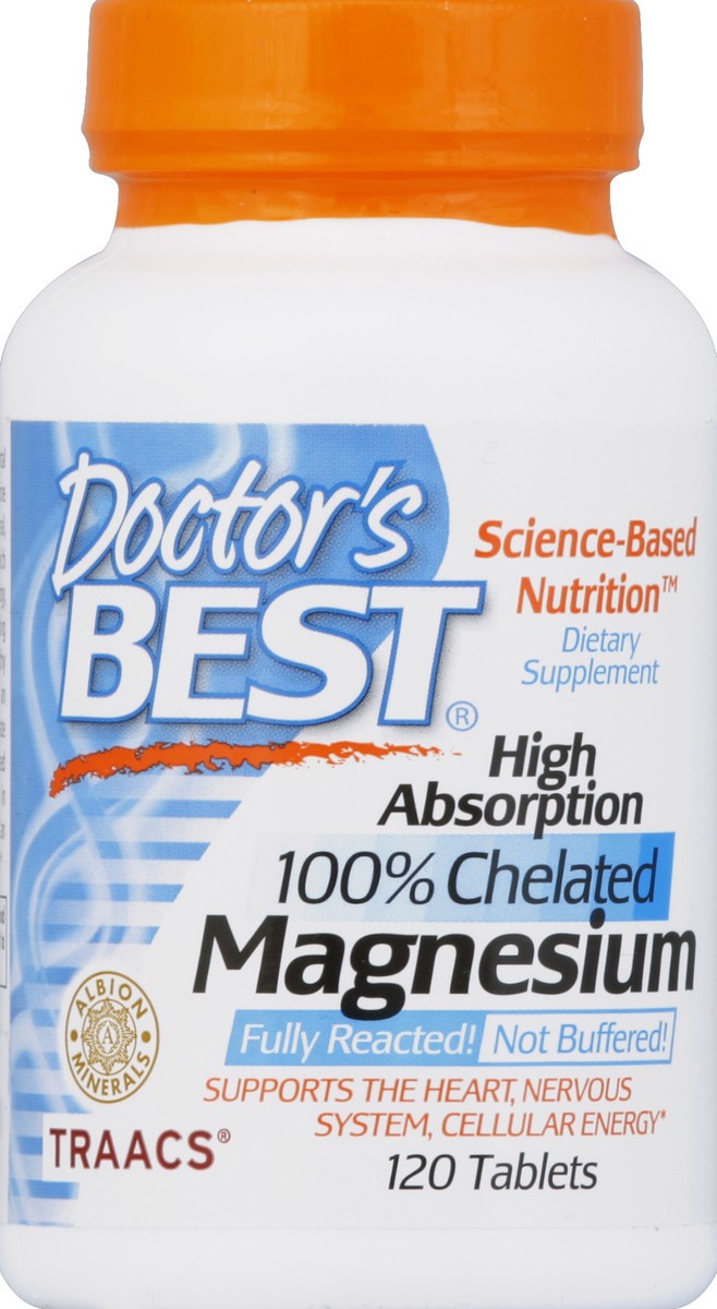 slide 1 of 1, Doctor's BEST Magnesium 120 ea, 120 ct