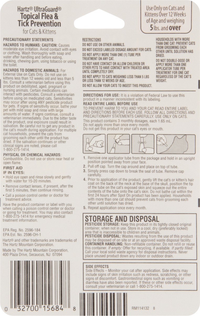 slide 7 of 12, Hartz Ultra Guard Tropical Flea & Tick Prevention 3 - 0.056 fl oz Tubes, 3 ct