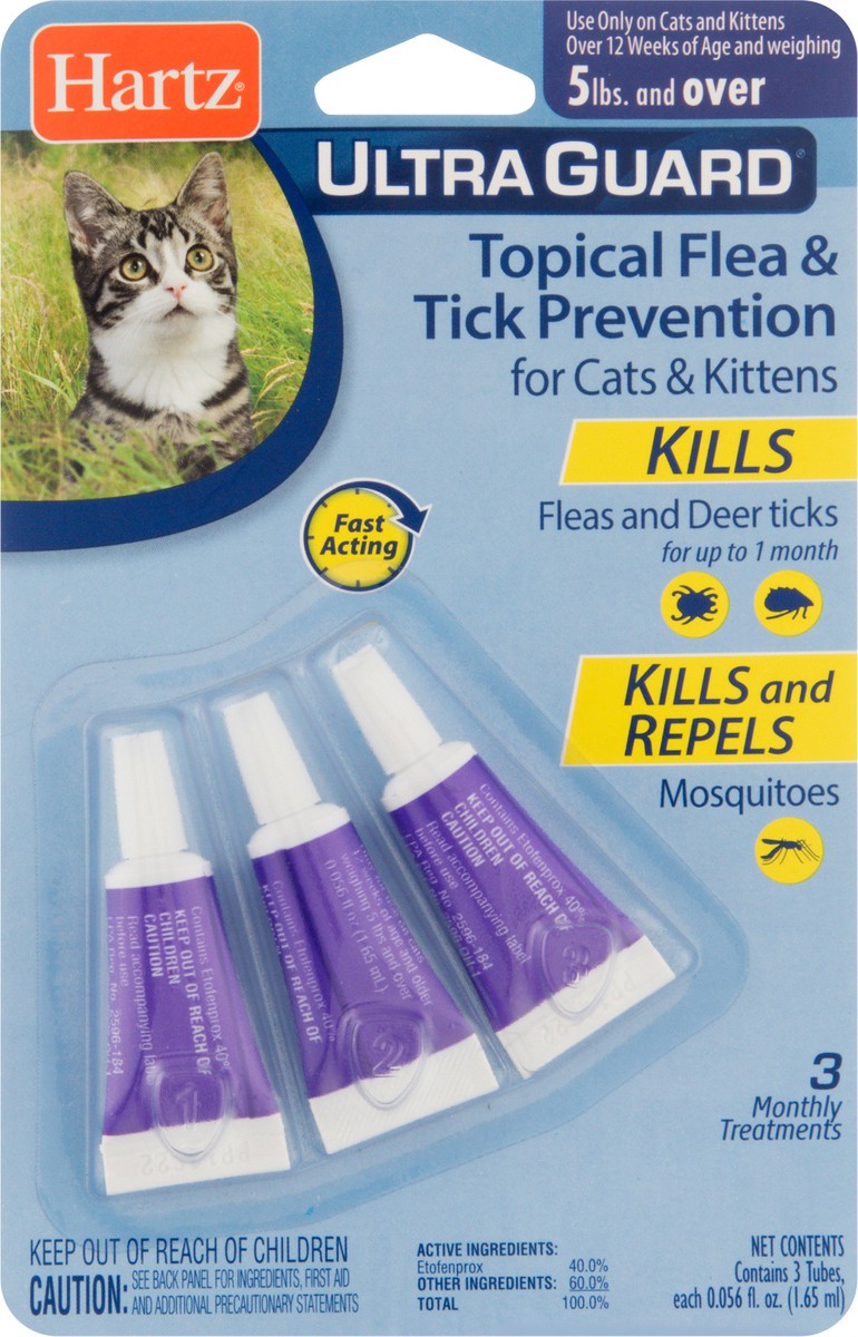 slide 9 of 12, Hartz Ultra Guard Tropical Flea & Tick Prevention 3 - 0.056 fl oz Tubes, 3 ct