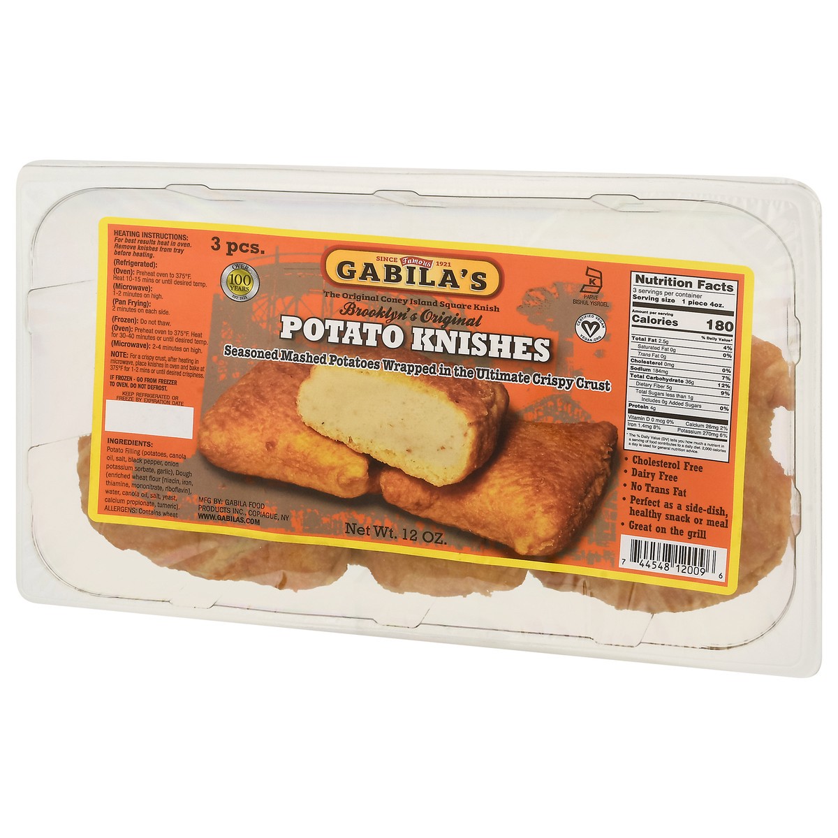 slide 3 of 9, Gabila's™ potato knishes, 12 oz