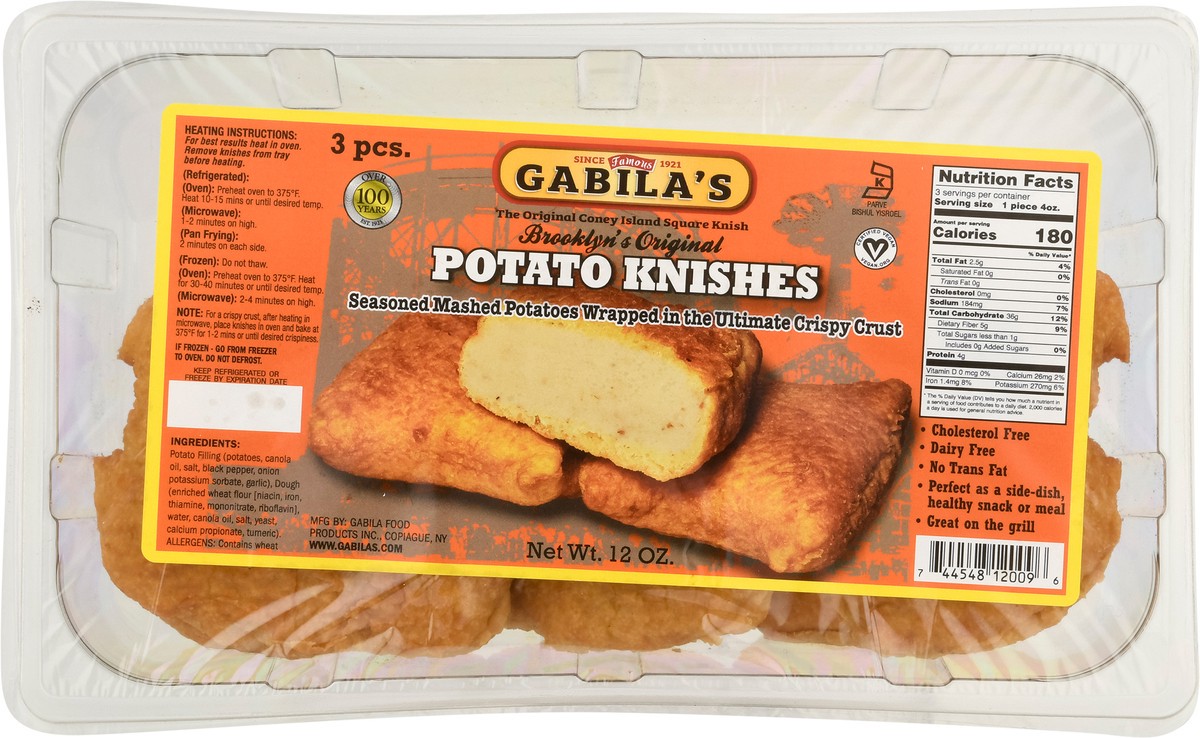 slide 6 of 9, Gabila's™ potato knishes, 12 oz