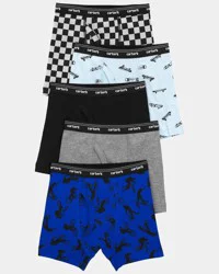 Carter's Boys 5-Pack Checker Print Boxer Brief Underwear Multi 6-7