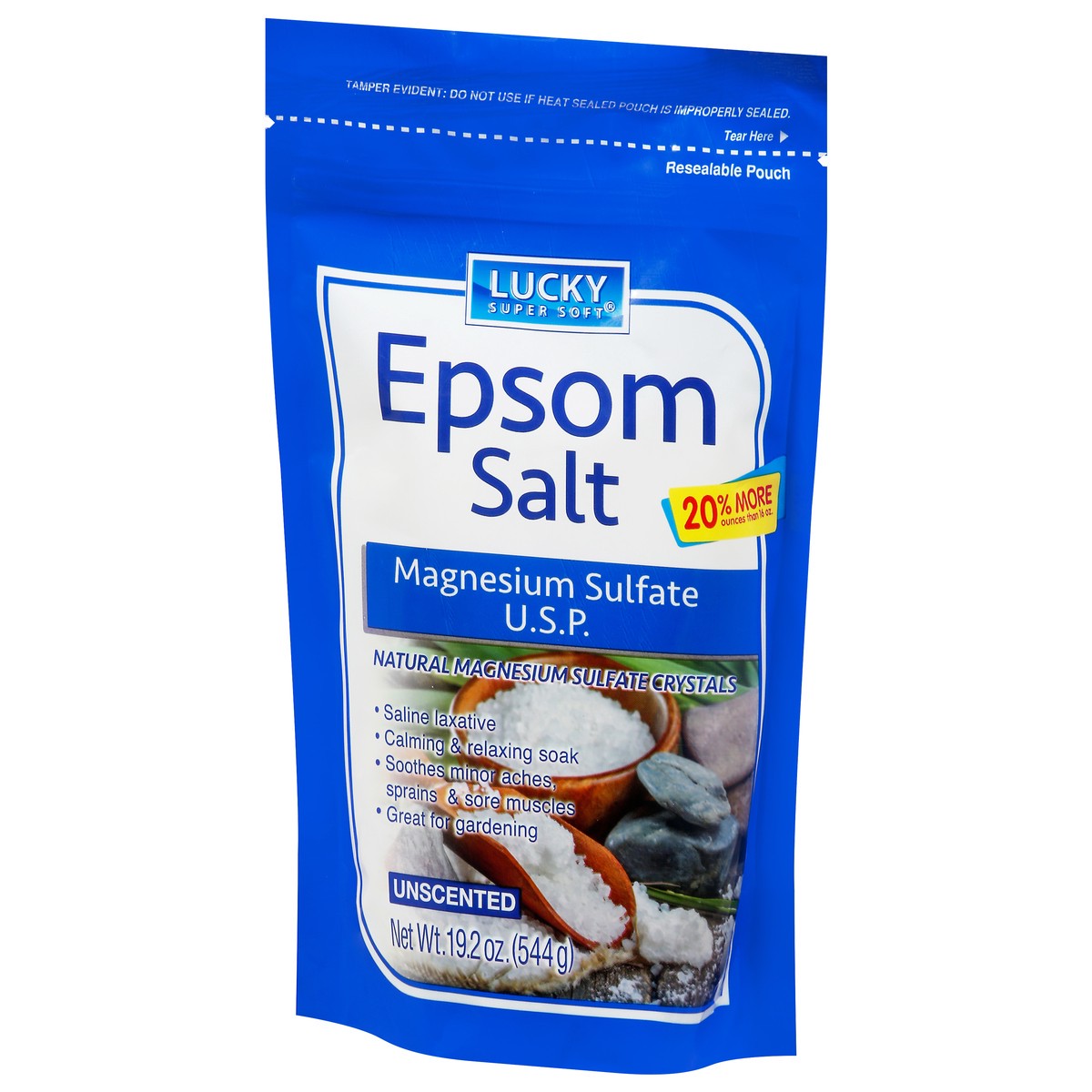 slide 5 of 9, Lucky Super Soft Unscented Epsom Salt 19.2 oz, 19.2 oz