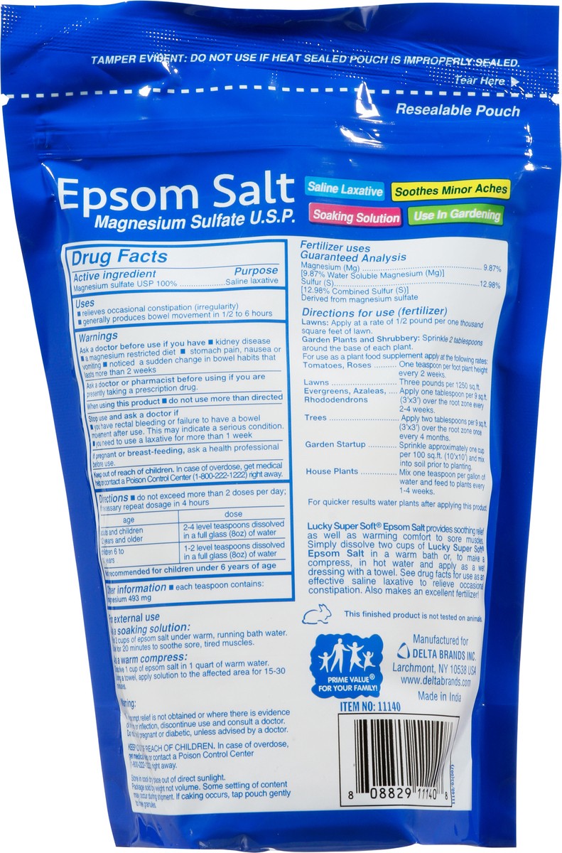 slide 7 of 9, Lucky Super Soft Unscented Epsom Salt 19.2 oz, 19.2 oz