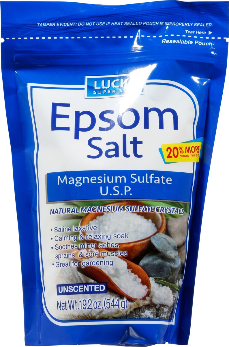 slide 8 of 9, Lucky Super Soft Unscented Epsom Salt 19.2 oz, 19.2 oz