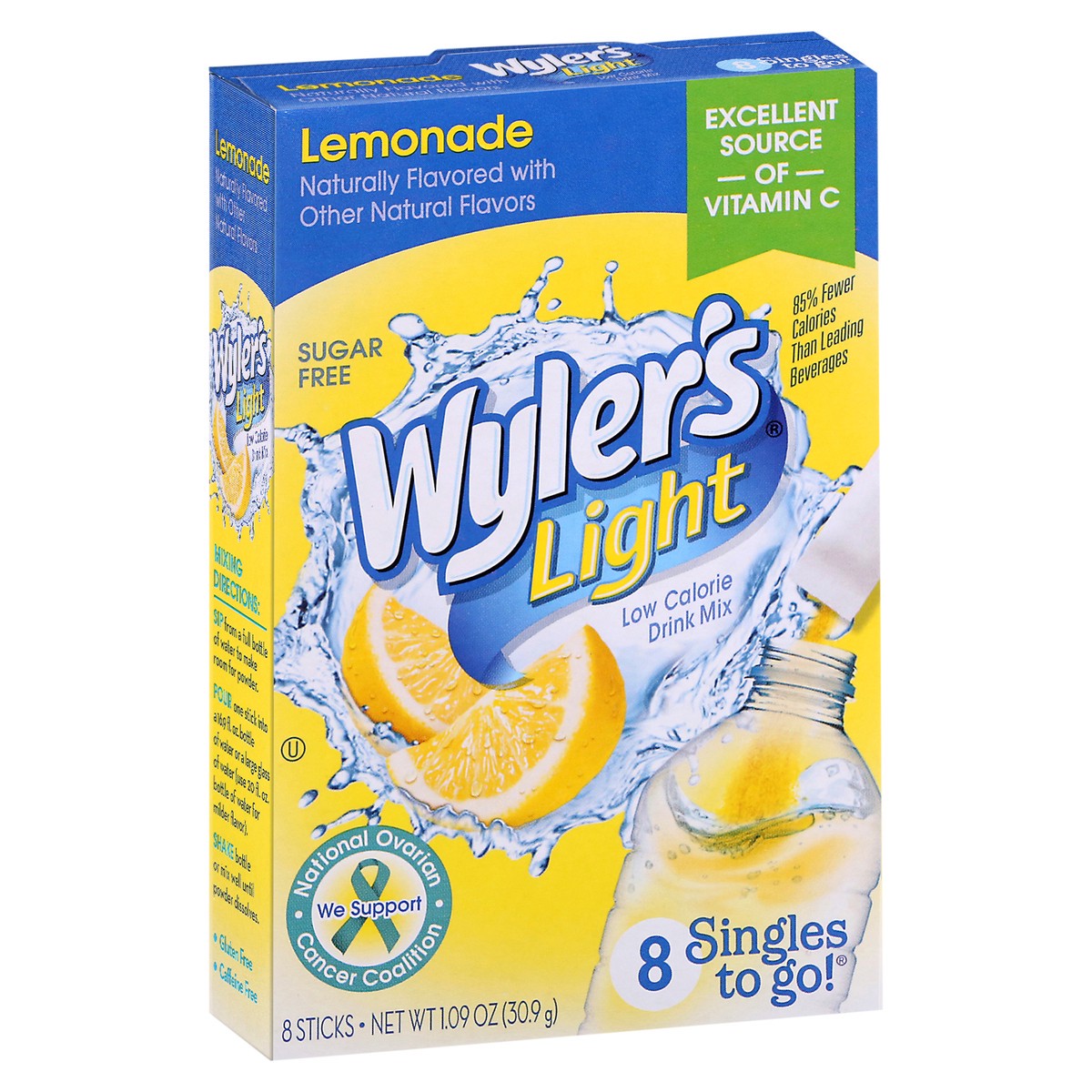 slide 1 of 1, Wyler's Light Singles to Go Lemonade Drink Mix - 8 ct, 8 ct