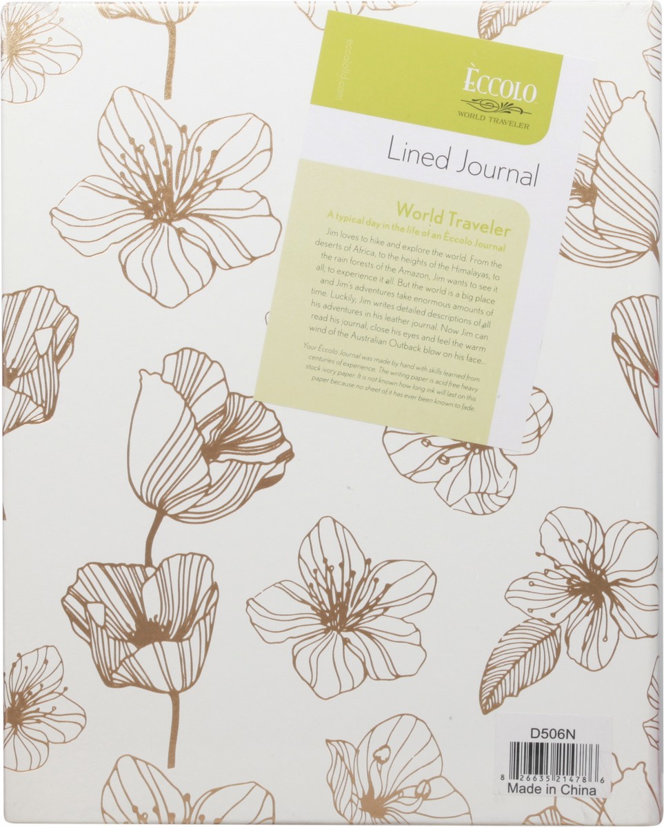 slide 4 of 9, Eccolo Lined Journal 1 ea, 8 in x 10 in