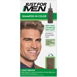 Just for Men Shampoo-In Haircolor, Light Brown, 1 ea