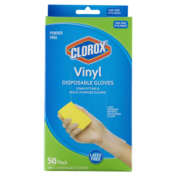 Clorox Disposable Vinyl Gloves, Large 50 ct | Shipt