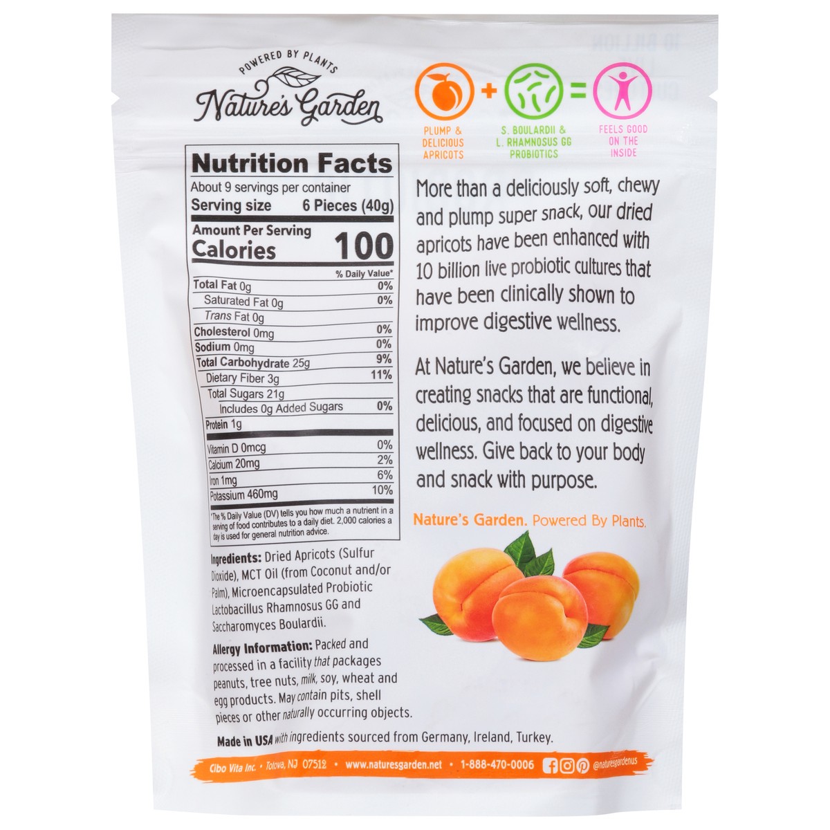 slide 14 of 14, Nature's Garden Probiotic Apricots 12 oz, 12 oz