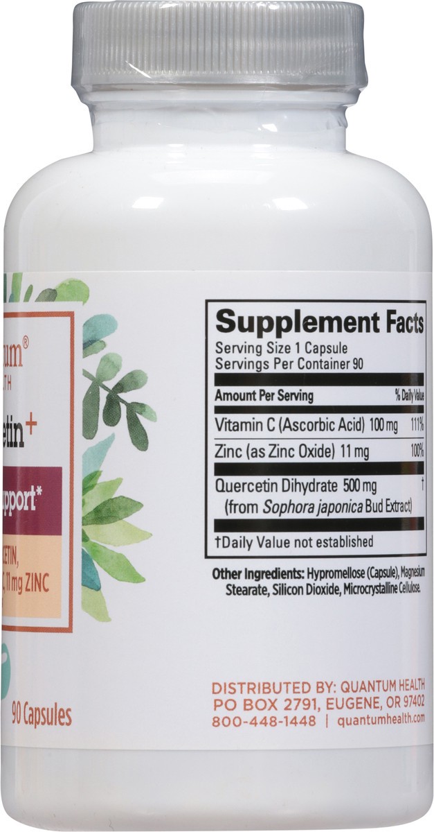 slide 5 of 13, Quantum Health 500 mg Quercetin+ 90 Capsules, 90 ct
