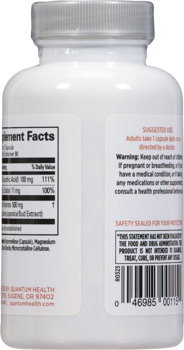 slide 12 of 13, Quantum Health 500 mg Quercetin+ 90 Capsules, 90 ct