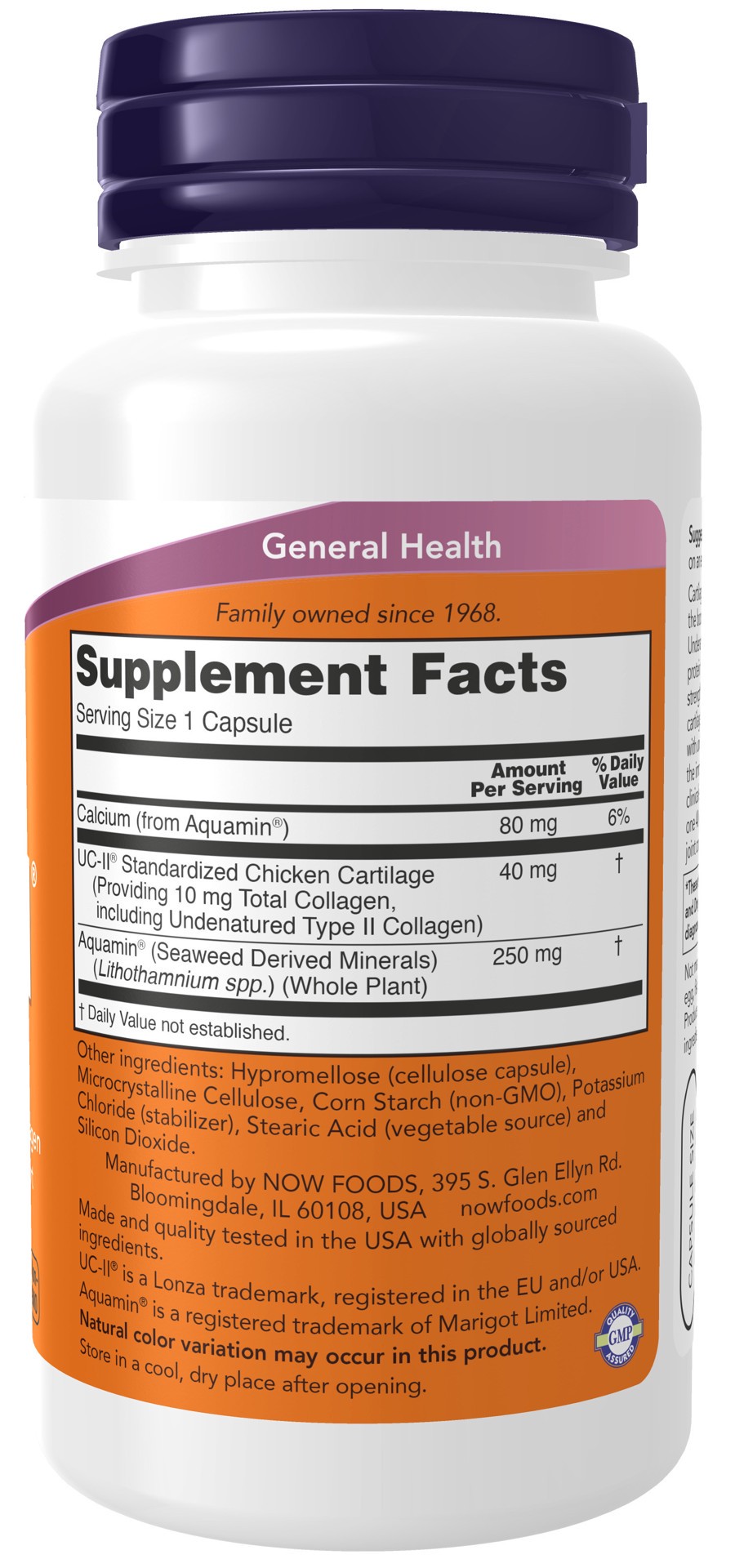 slide 4 of 4, NOW Supplements, UC-II Type II Collagen with Undenatured Type II Collagen, 120 Veg Capsules, 120 ct