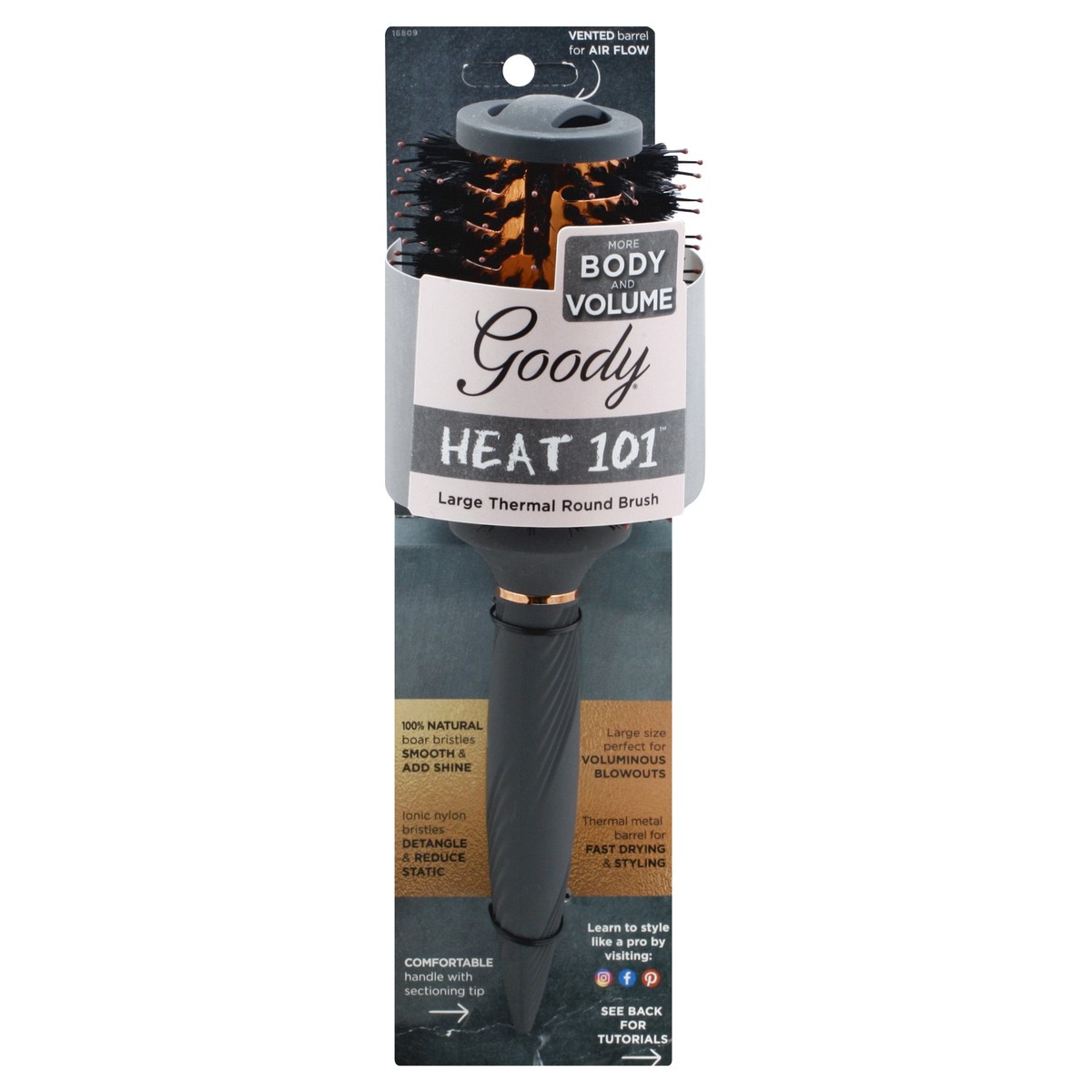 slide 6 of 8, Goody Round Brush Heat Wave Lg, 1 ct