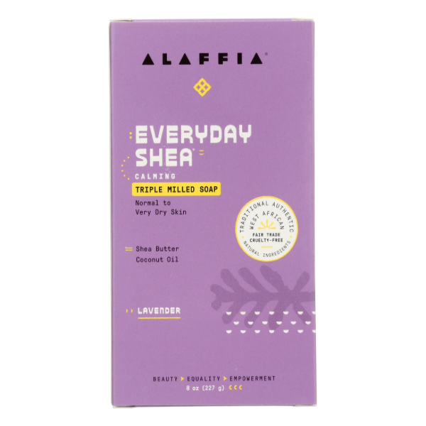 slide 1 of 1, Alaffia Shea Lavender Soap Bar, 1 ct